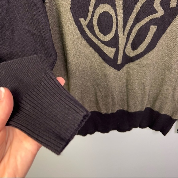 Torrid Olive and Black LOVE Knit Top Sweater - Picture 5 of 10